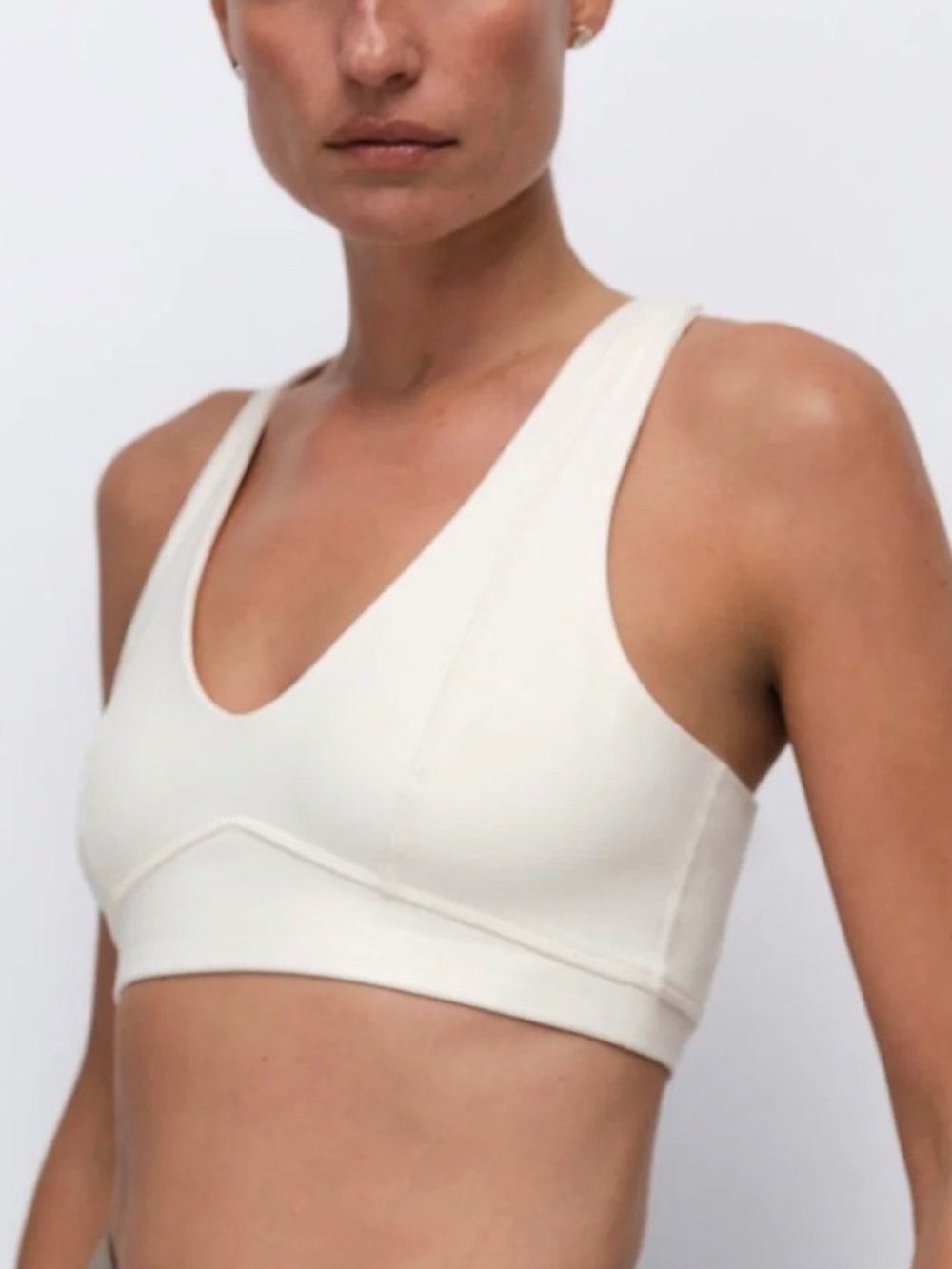 Mate the label Organic Stretch V-Neck Bra S